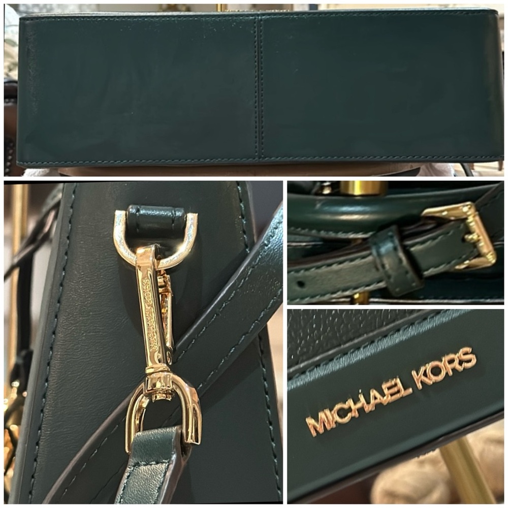 MICHAEL Michael Kors Jessie Large Tote Satchel in Racing Green, BNWT - Picture 7 of 16